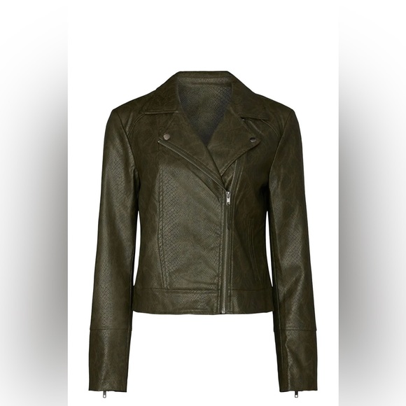 BB Dakota Jackets & Blazers - BB Dakota Green Leather Jacket